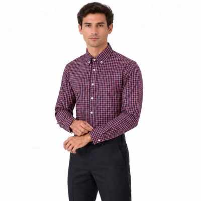 Camisa Roja de Cuadros Formens para Hombre