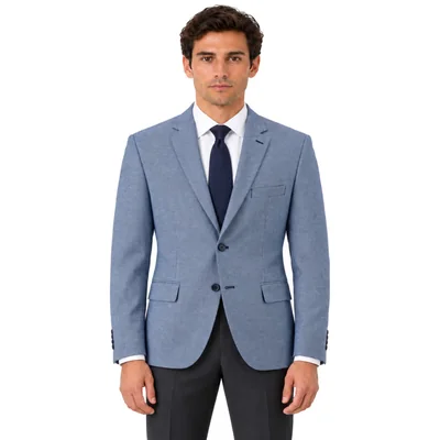 Saco Slim Azul Jaspeado Formens para Hombre