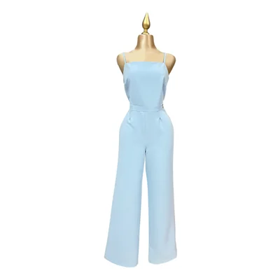 Jumpsuit Azul De Tirante Angosto Mussi
