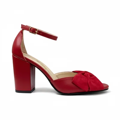 Tacones rojos zapatillas Mujer Sheila 8.5 cm