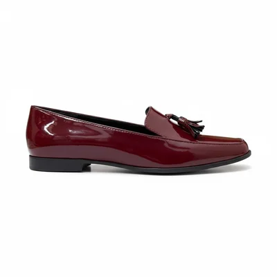 Zapatos burgundy mocasines de Mujer Flats casuales Selene
