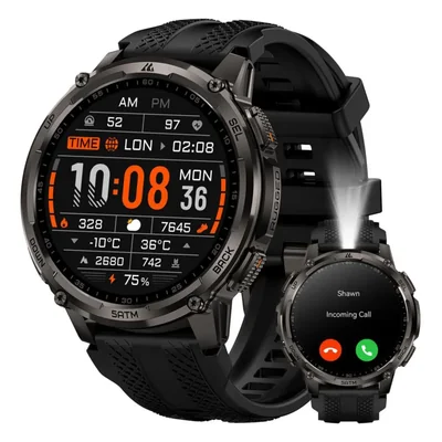 KOSPET Tank T4C Smartwatch AMOLED 1 5 GPS Altímetro Linterna 5ATM