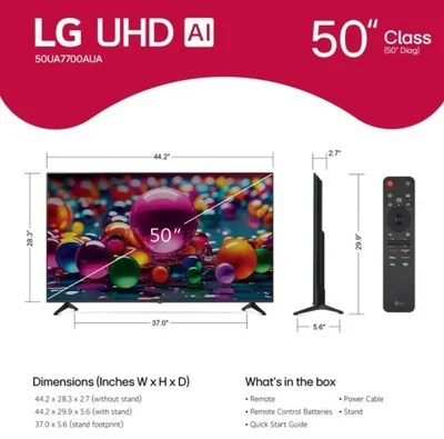 Pantalla LG 50" 4K UHD Alpha7 AI Magic Remote SMART TV