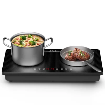 Placa de inducción VoltCuisine 1800W con control táctil y temporizador