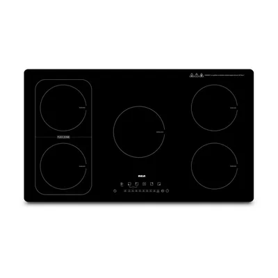 RCA Parrilla de Inducción Empotrable RC-12A15 de 5 Quemadores Vidrio Templado, Control Táctil, Temporizador 9 Niveles, Temperatura Zona Flex