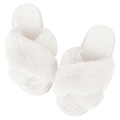 Pantuflas Antideslizantes Bluelander Blanco Cruzadas