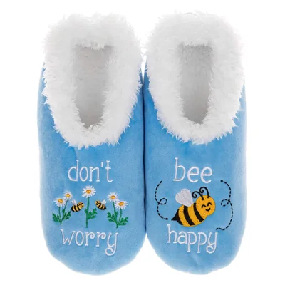 Pantufla Snoozies Bhappy Suave Sherpa Antideslizante Lavable A Máquina Pequeña - Venta Internacional.