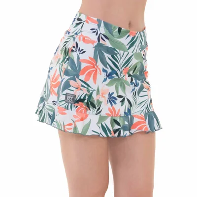 Falda Short Sublimado Corte Recto para Mujer