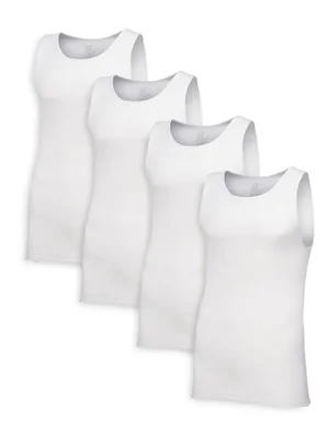 CAMISETA interior Fruit of the Loom Blanca Pack de 4 Talla Grande