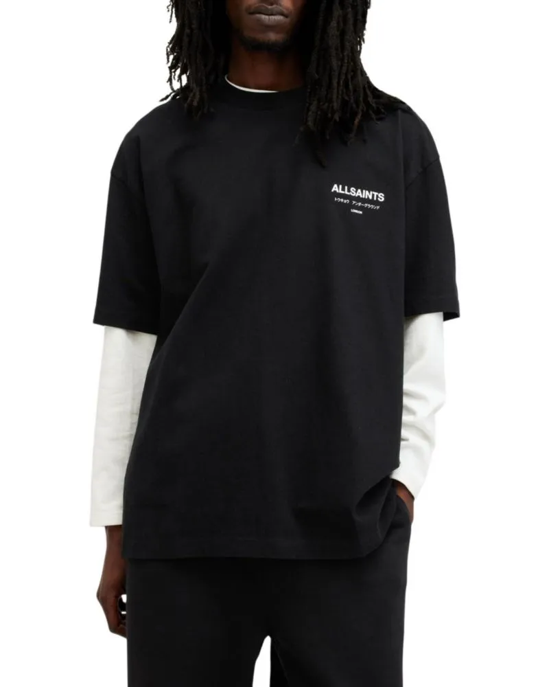 Camiseta AllSaints Underground Negro Jet S