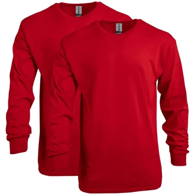Camiseta de manga larga Gildan G5400 paquete de 2 rojo talla XL