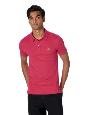 Camisa Polo Lacoste L.12.12 Slim Fit Cereza Mediano