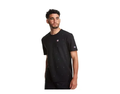 Camiseta de manga corta Champion Heritage – Diseño Salpicadura de Pintura negro talla MD