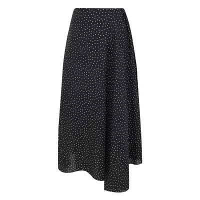 Falda Midi Asimétrica de Lunares para Mujer Basel
