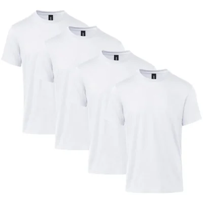 Camiseta Gildan Softstyle CVC Blanca 4‑Pack XL