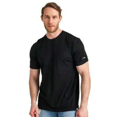 Camiseta Merino.tech Large Heat Negro 180 g/m²