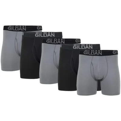 Boxer Gildan talla M pack de 5 gris/negro
