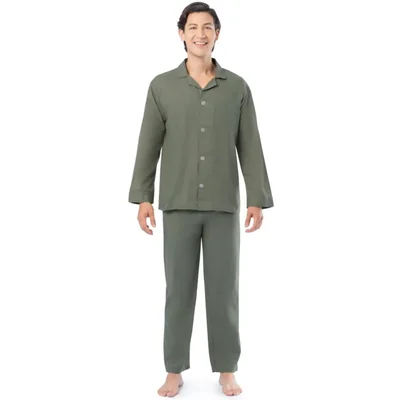 Pijama Fruit of the Loom Grande Verde de Manga Larga