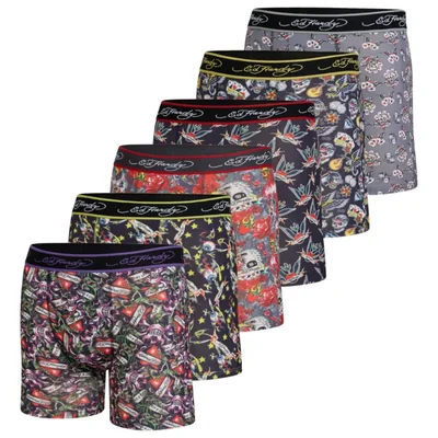 Calzoncillos tipo boxer Ed Hardy para hombre - Pack de 5 cómodos y transpirables