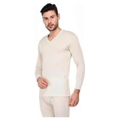 Conjunto Térmico Para Caballero Cuello En V Blanco Nyxmart