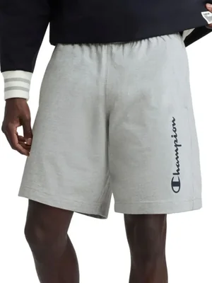 Shorts Champion Mediano 18 cm Algodón con Logotipo Script Gris Oxford