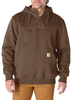 Sudadera Carhartt Paxton con Cuarto de Cremallera - Talla L - Dark Clove Heather