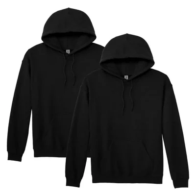 Sudadera con capucha Gildan G18500 negra pack de 2 talla 2XL