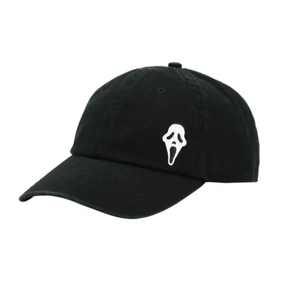 Gorra de algodón negro con bordado Ghost Face – Bioworld