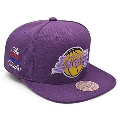 GORRA SNAPBACK Mitchell & Ness Los Angeles Lakers 1987 - Púrpura