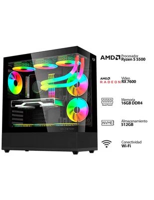 Computadora de escritorio pwbr55500-rx76tsw amd ryzen 5 amd radeon 16 gb ram 512 gb