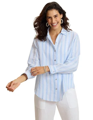 Blusa camisera manga larga para mujer