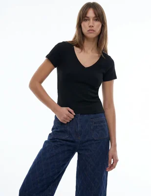 Blusa manga corta para mujer