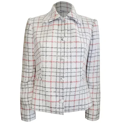 Saco Cuadros con Botones Chaps para Mujer