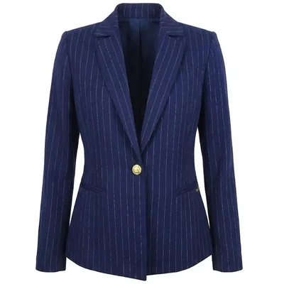Saco de Rayas un Botón Chaps para Mujer
