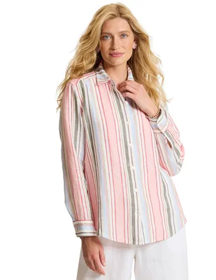 Blusa camisera manga larga para mujer