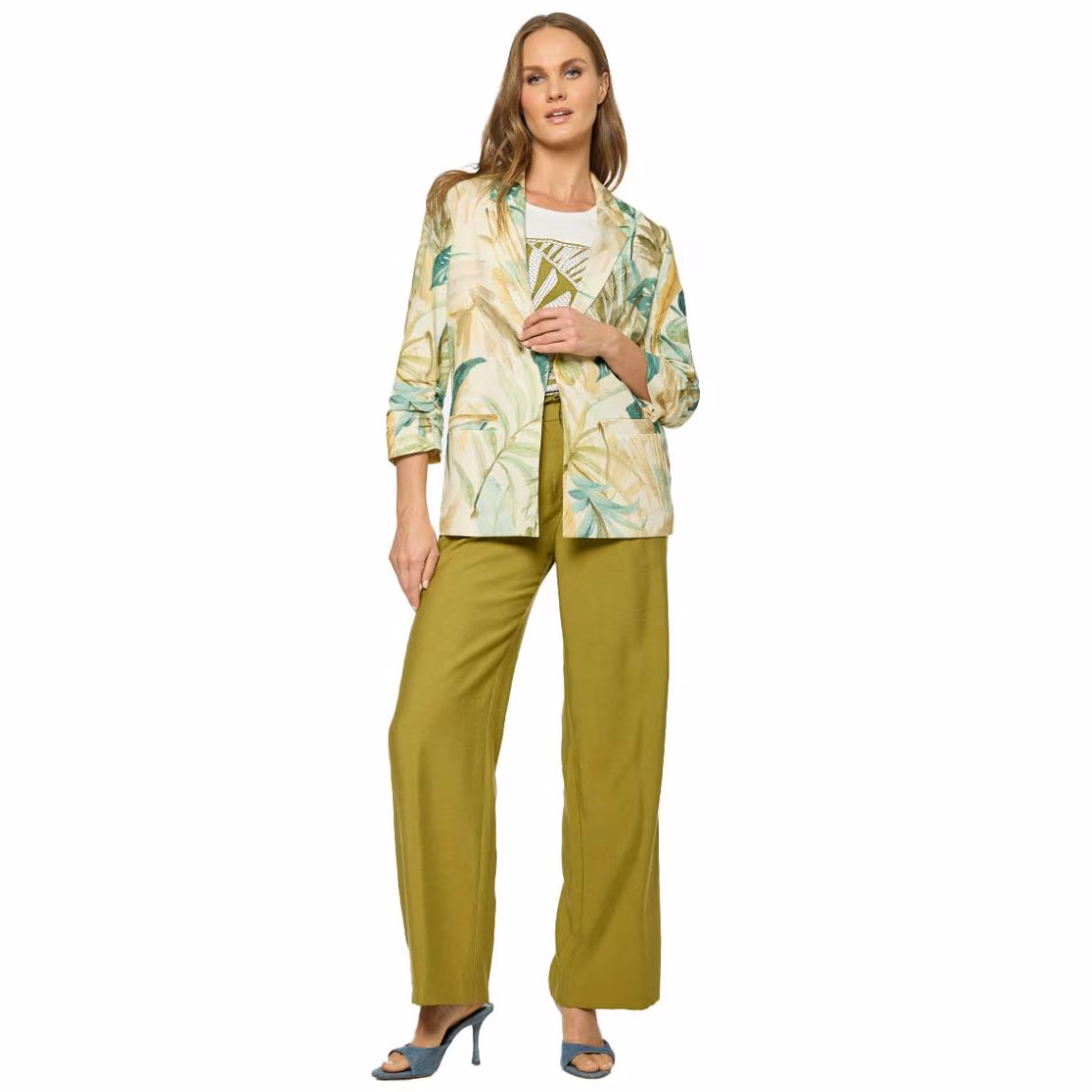 Saco Estampada con Solapa Foley's para Mujer