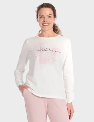 Producto manga larga cuello redondo para mujer