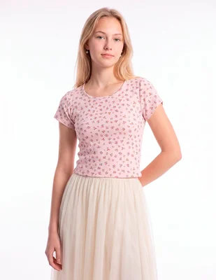Top cuello redondo