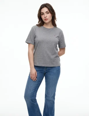 Playera manga corta cuello redondo para mujer