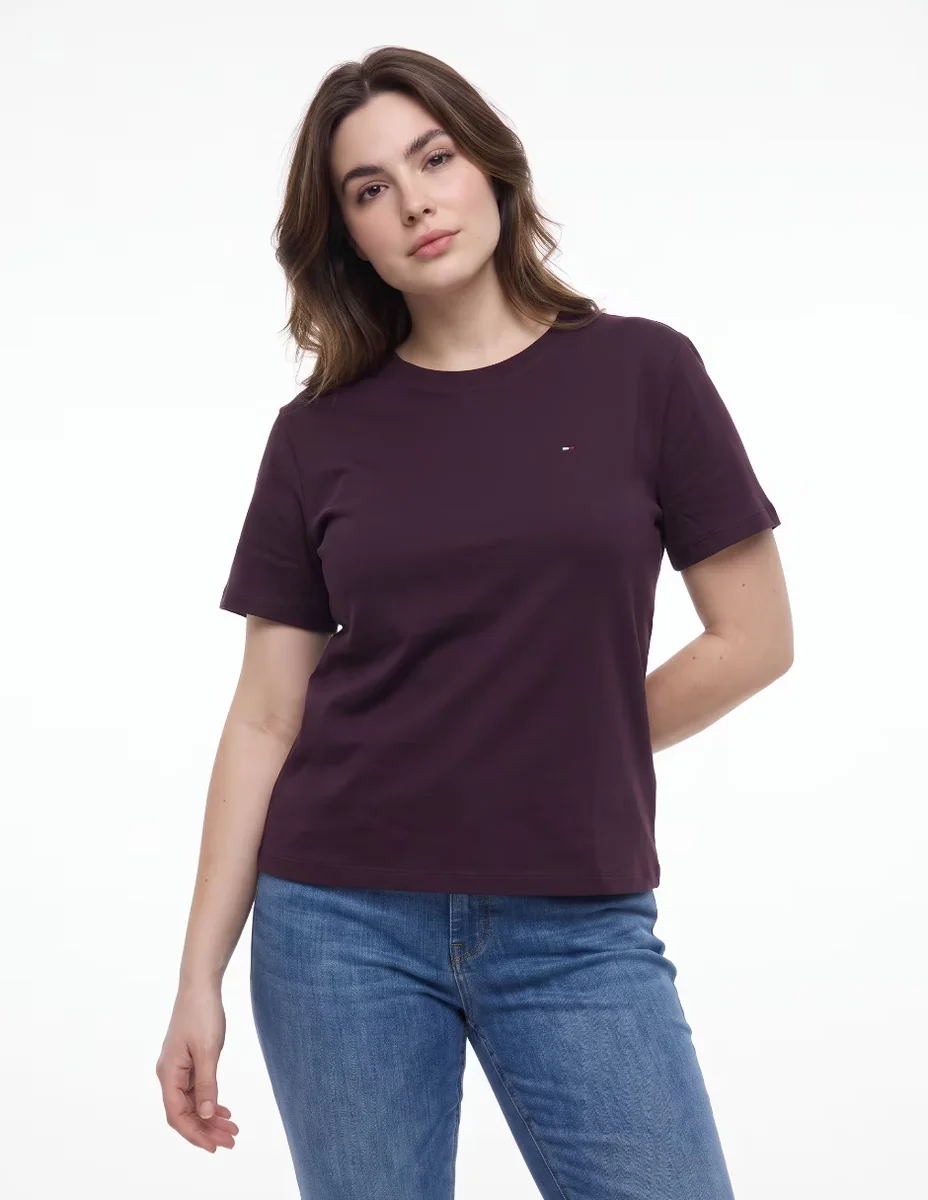 Playera manga corta cuello redondo para mujer