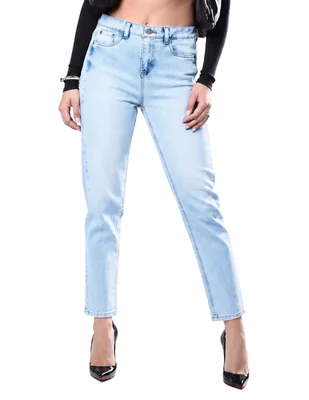 Jeans/Jegging/Jeans jogger Regular Slim Media cintura SB4832C Otoño para mujer