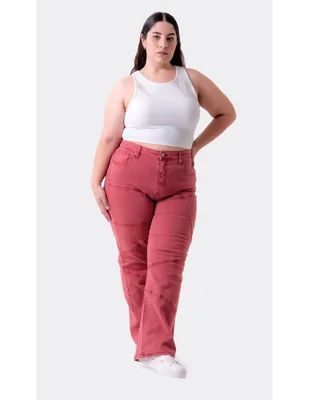 Jeans/Jegging/Jeans jogger Regular Wide leg Cintura alta para mujer