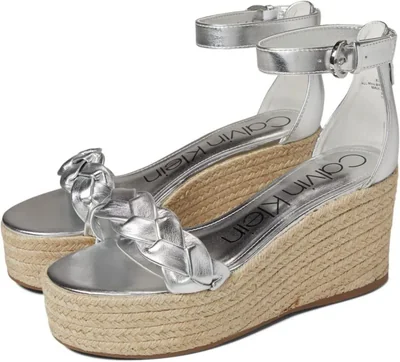Sandalias Calvin Klein Thea plateado para mujer