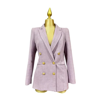 Blazer Elegante Tipo Tweed Lila LC