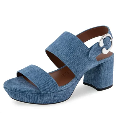 Sandalia para mujer Aerosoles Camera 6.5W Denim Azul
