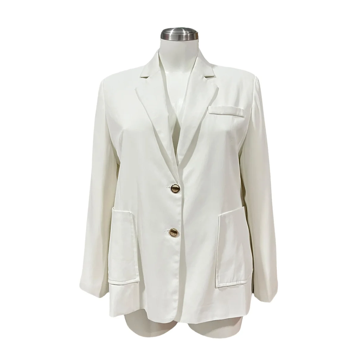 Saco Clásico Elegante Blanco Curvy LC