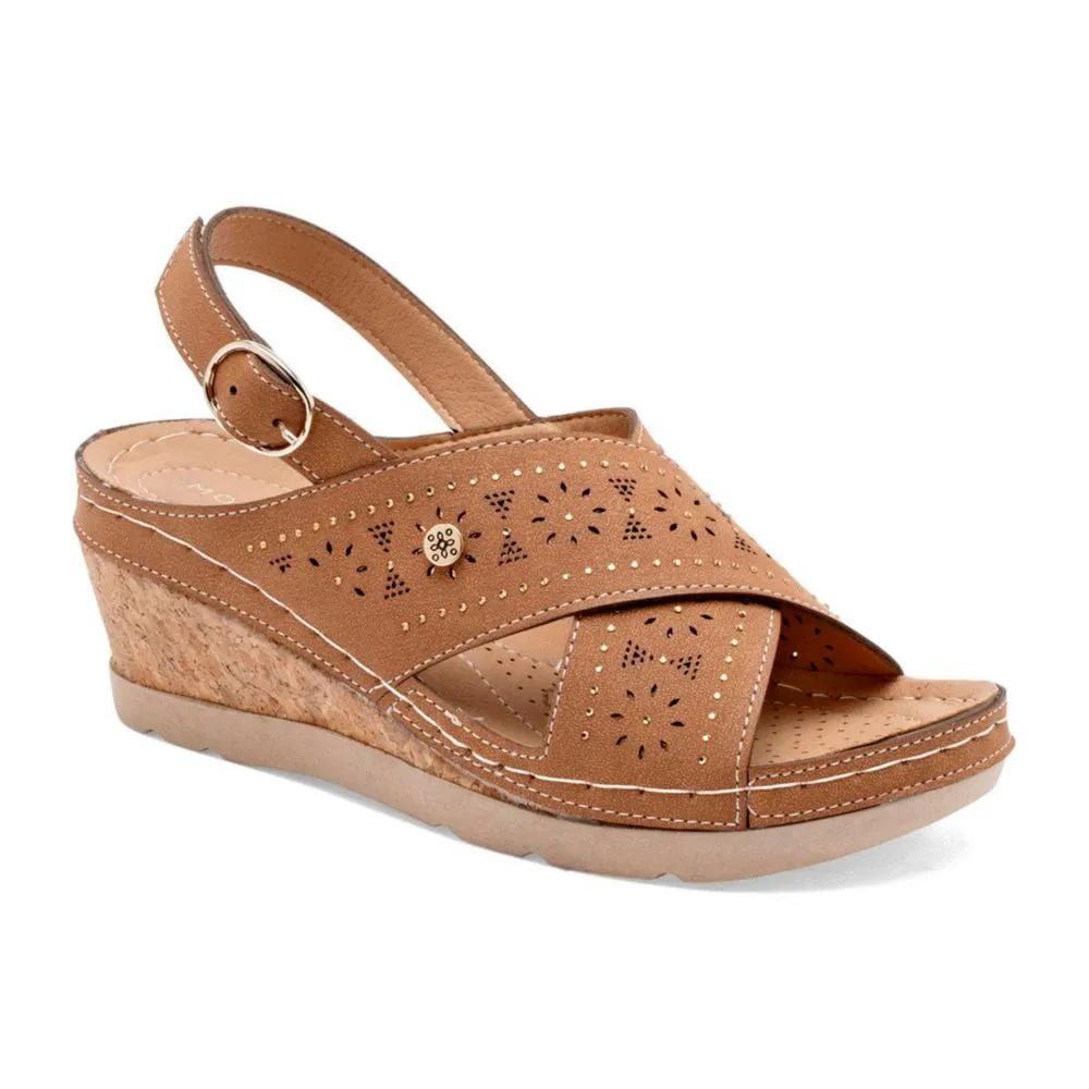 Mora Tierra sandalia para mujer camel cod 147652-E