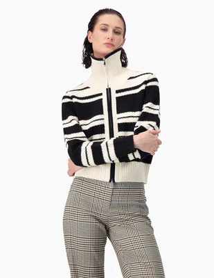 Suéter cuello camisero para mujer