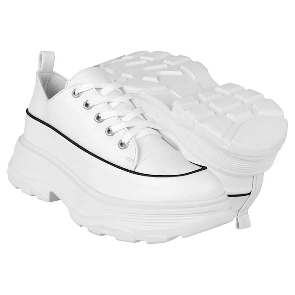 TENIS CASUALES DAMA STYLO 16953 SIMIPIEL BLANCO
