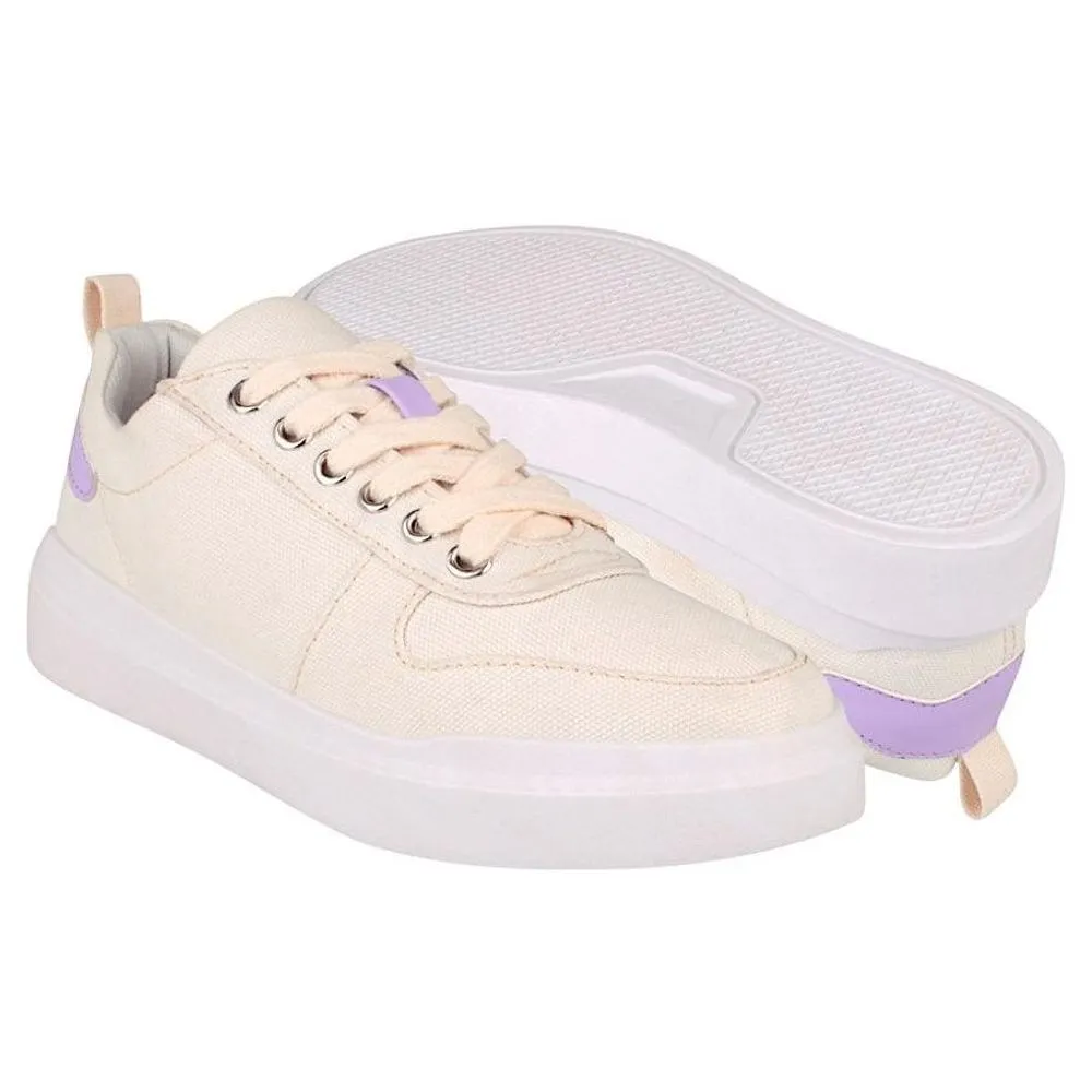 TENIS CASUALES DAMA STYLO 650 TEXTIL BEIGE